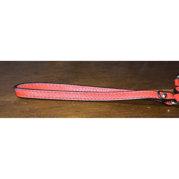 Michael Kors Fulton large Flat phone case wallet wristlet leather red sangria - Picture 4 of 12